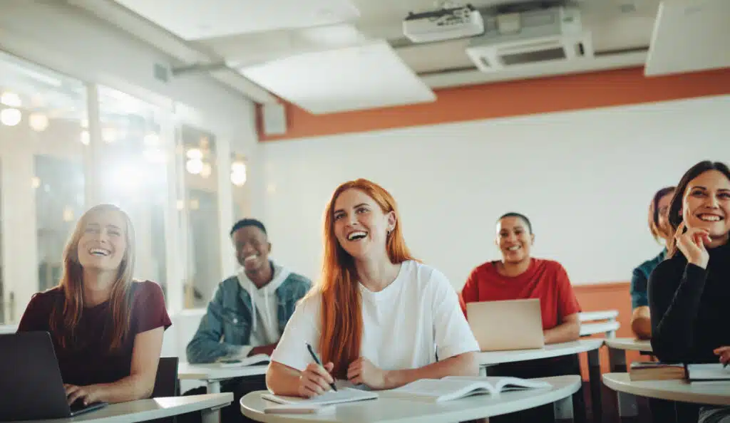 Students in an English for Exams class