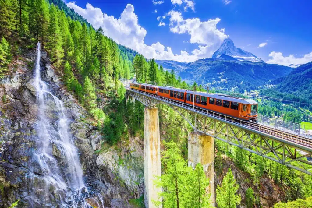 A Swiss landscape. Switzerland won Eurovision 2024.