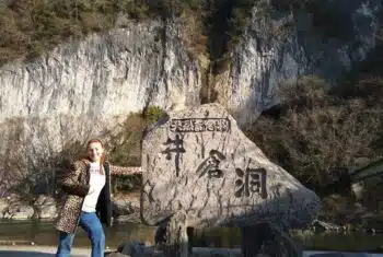 Robyn posing on a hike in Japan