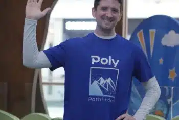 Teacher George waving hello