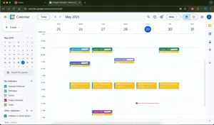An online calendar