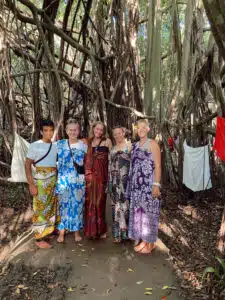 Volunteer teacher Hannah with colleagues in Madagascar