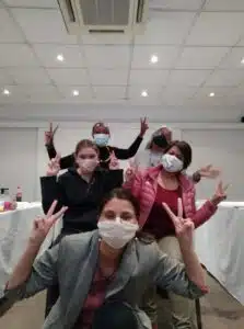 TEFL trainer Yasmien with trainees during a workshop