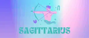 Pink Turquoise and Purple Gradient Sagittarius Personal Zodiac Horoscope Acrylic Tumbler