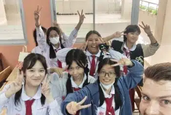 Students in classroom Thailand Brendan Pitt