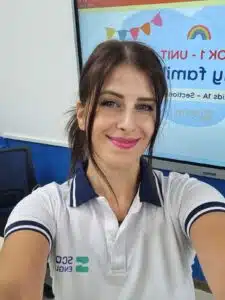 Teacher Timea in her Vietnamese classroom