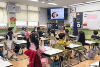 ESL classroom in South Korea