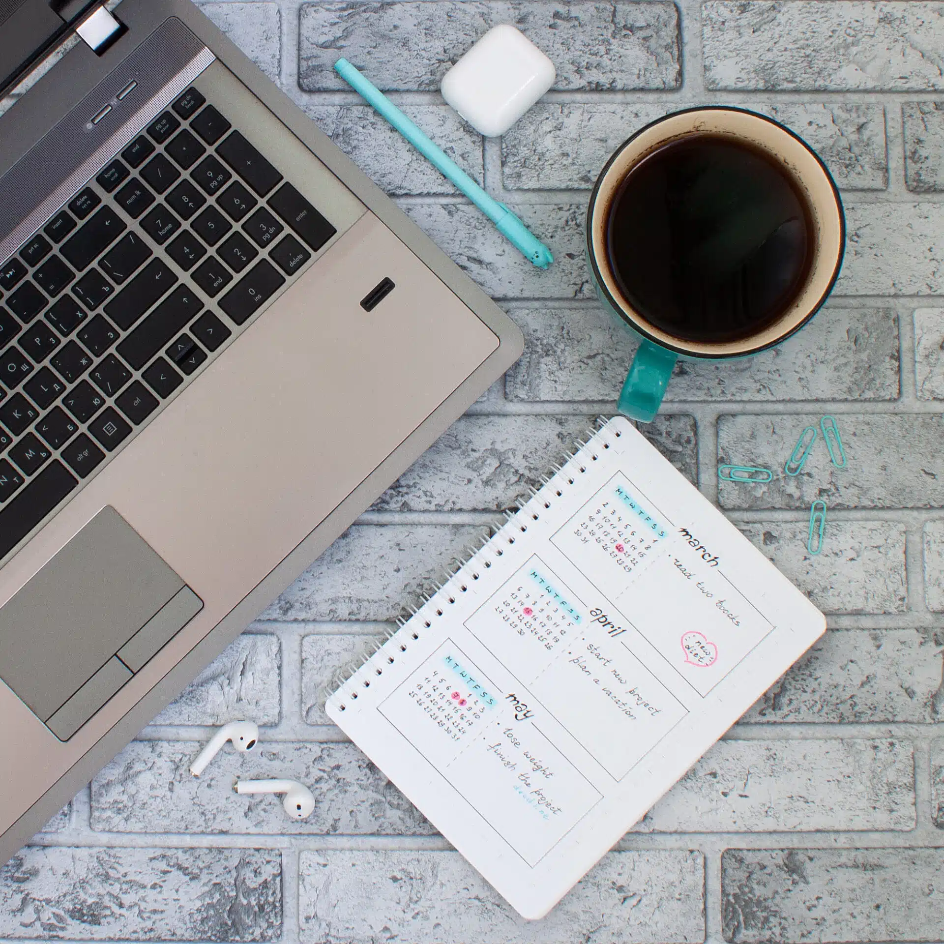 Online teaching setup with laptop