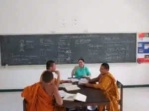 Supriya Thailand students monks teaching class 1