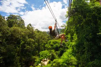 Adventure travel: ziplining in Thailand
