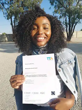 One of The TEFL Academy's TEFL course graduates